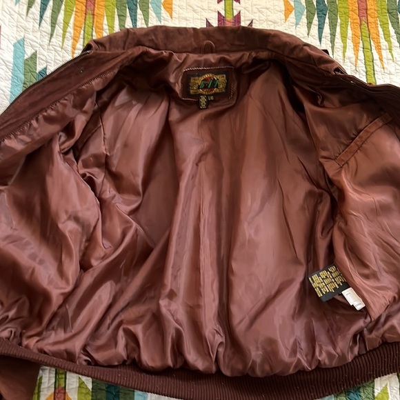Impeccable Brown Vintage Bomber Sz. L - Picture 9 of 16
